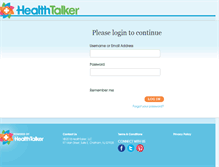 Tablet Screenshot of myhealthtalker.com